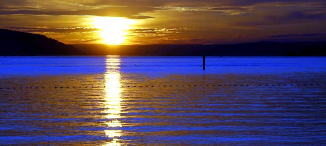 Abendsonne Bild auf Leinwand