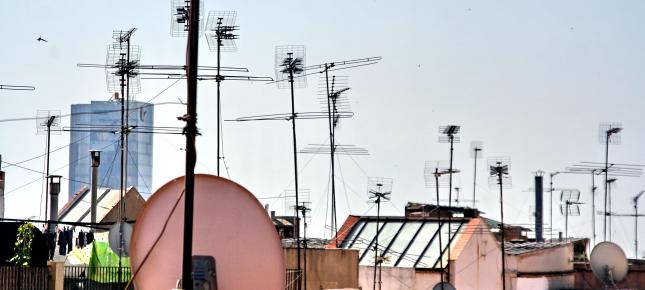 Antennen Bild auf Leinwand