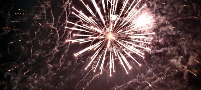 Feuerwerk Bild auf Leinwand