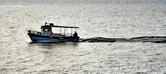 Fischerboot Bild auf Leinwand