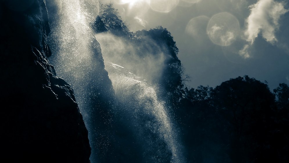 Glitzern Wasserfall Leinwand