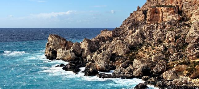 Klippen am Meer Bild auf Leinwand