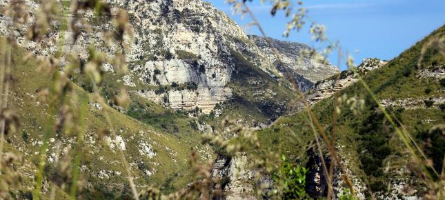 Mediterrane Ausblick Bild auf Leinwand