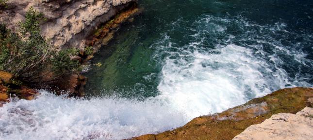 Mediterrane Wasser Bild auf Leinwand