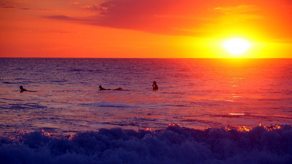 Meer Geschwindigkeit Sonnenuntergang Leinwand
