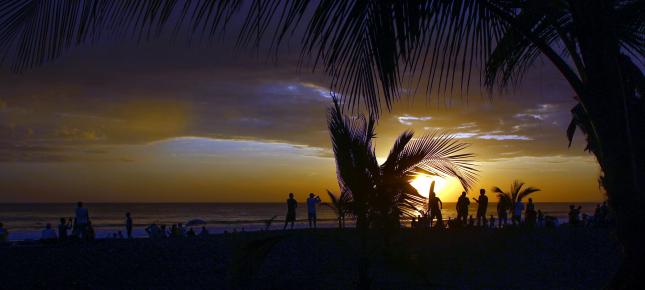 Playa Hermosa Romantische Bild auf Leinwand