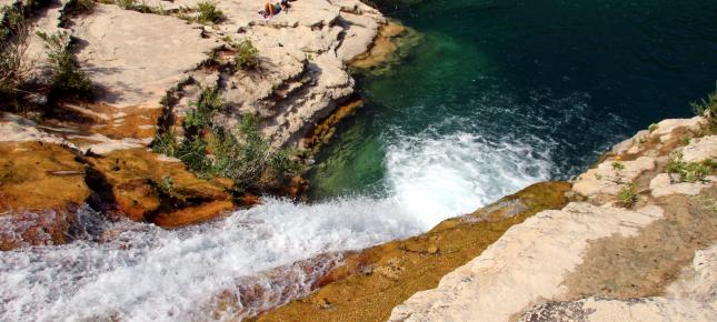 Quellwasser Mediterrane Bild auf Leinwand