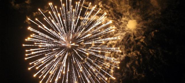 Silvesterfeuerwerk Bild auf Leinwand