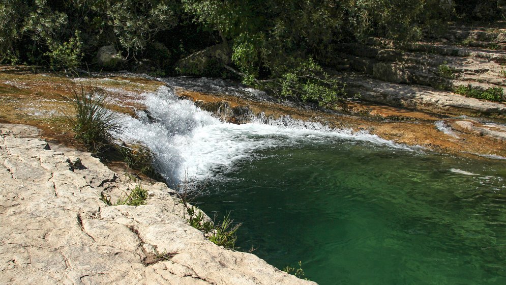 Sizilien Wasserfall Leinwand