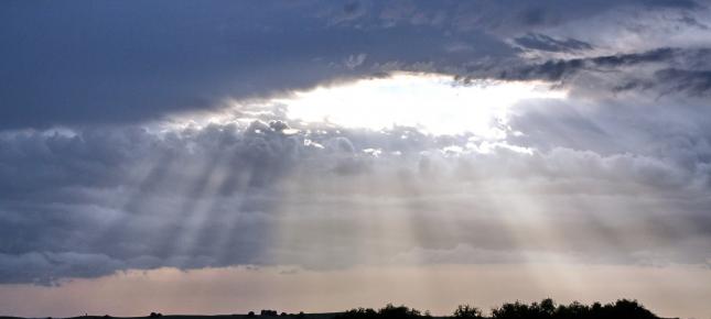 Sonnenstrahlen Himmel Bild auf Leinwand