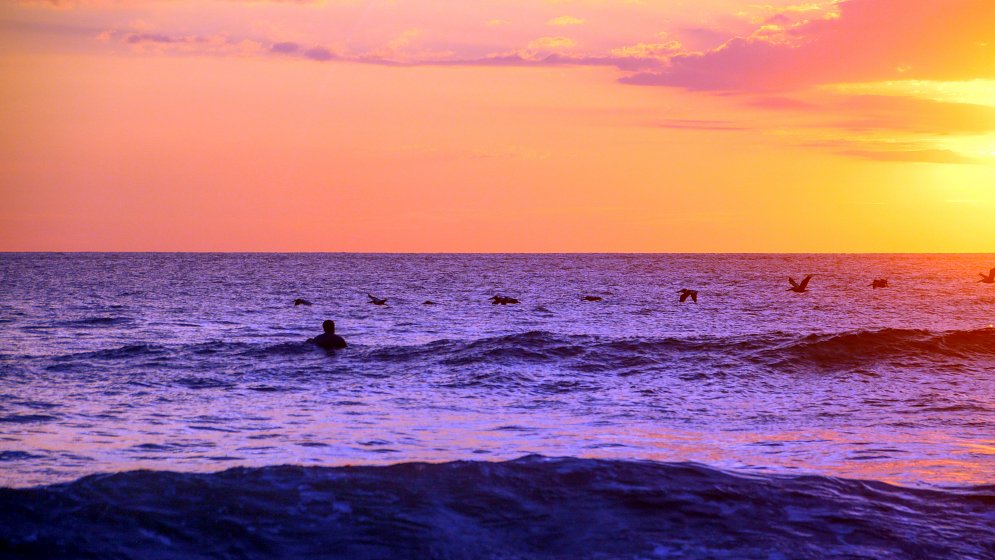 Wellen Playa Hermosa Leinwand