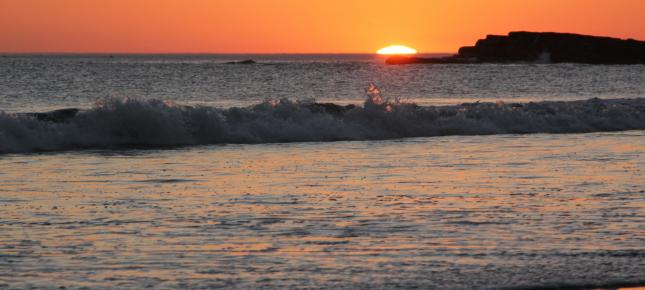 Abend am Meer Bild auf Leinwand