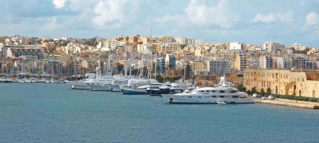 Hafen Valetta 2 Bild auf Leinwand