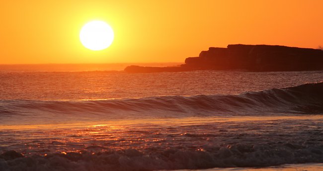 Heisser Sonnenuntergang