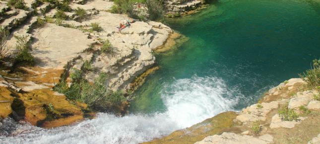 Schlucht Wasserfall Bild auf Leinwand