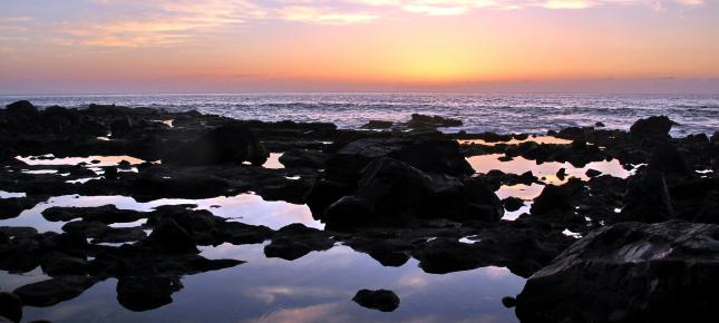 Abendstimmung am Meer Bild auf Leinwand