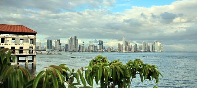 Altstadtaussicht Panama Bild auf Leinwand