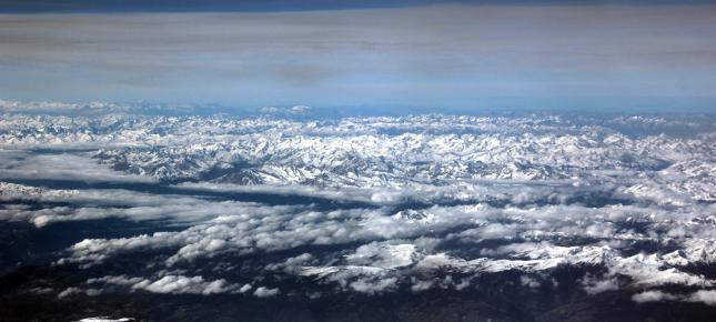 Aplen Flug Bild auf Leinwand