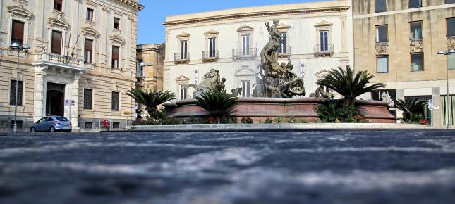 Barock Brunnen Bild auf Leinwand