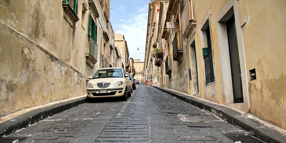 Italienische Strasse Leinwand