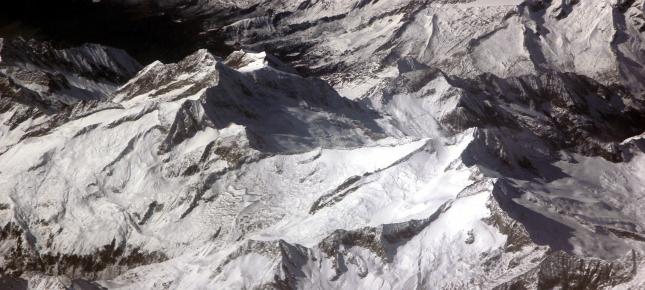 Leblose Alpen Bild auf Leinwand