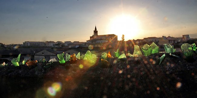 Leuchtendes Glas