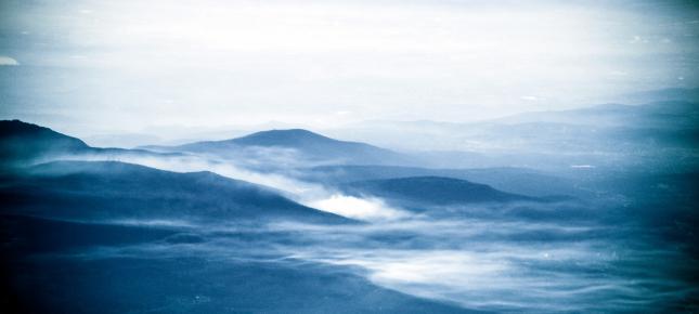 Nebelwelt Bild auf Leinwand