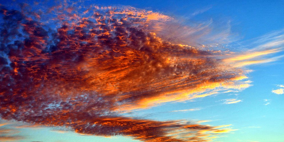 Rotes Wolkenbild Leinwand