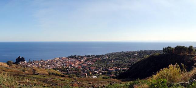 Sizilien Panorama Bild auf Leinwand