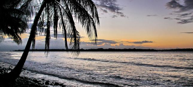 Sonnenuntergang Karibik Bild auf Leinwand
