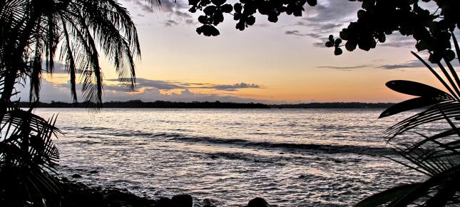 Suedsee Abend Bild auf Leinwand