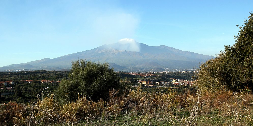 Vulkan Sizilien Leinwand