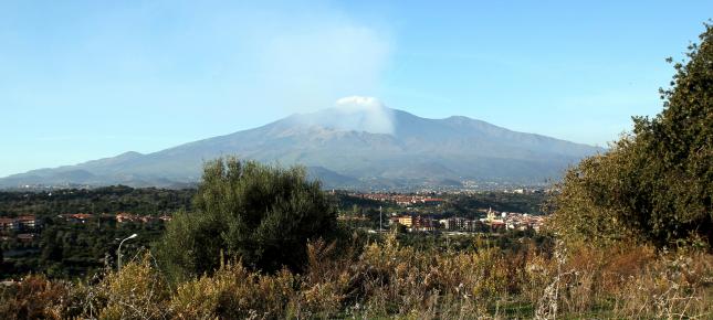 Vulkan Sizilien Bild auf Leinwand