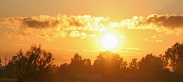 Abend Abendhimmel Bild auf Leinwand