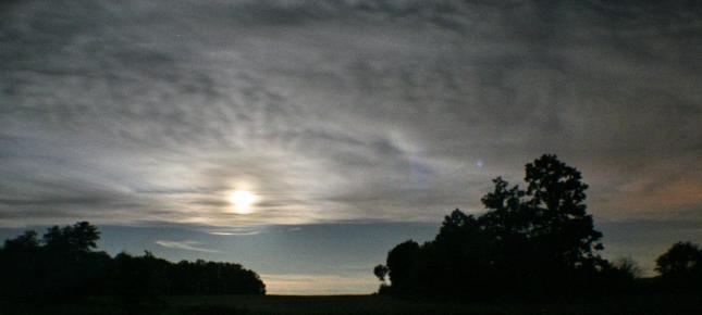 Abendhimmel Buesche Bild auf Leinwand