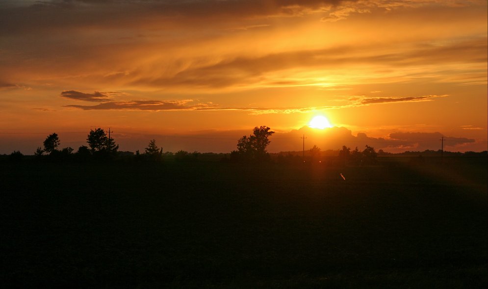 Abendrot Ebene Leinwand