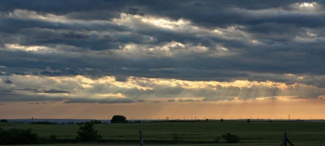 Abendstimmung Himmel Bild auf Leinwand