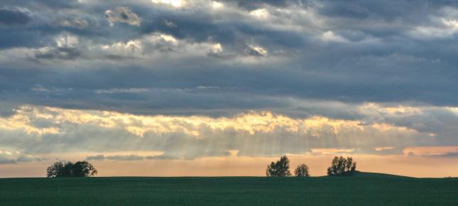 Landschaft Idylle Bild auf Leinwand