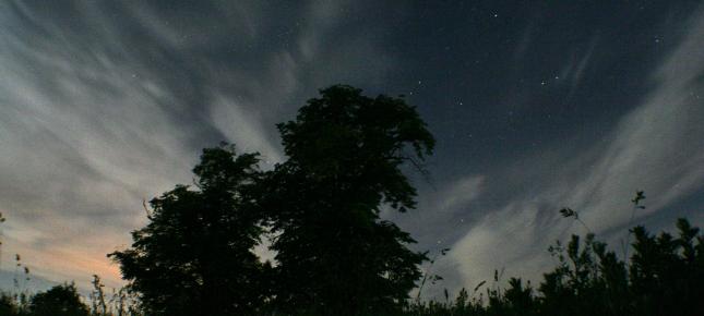 Nachthimmel Wolken Bild auf Leinwand