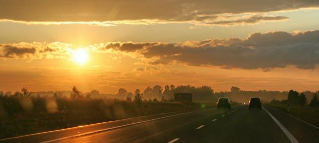 Polen Abendstimmung Bild auf Leinwand