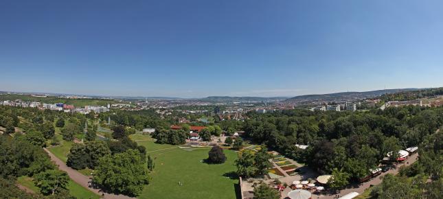 Ausblick Killesberg Bild auf Leinwand