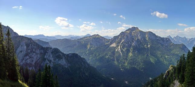 Gebirge Horizont Bild auf Leinwand