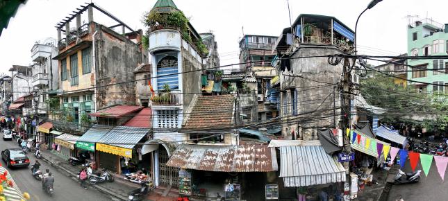 Hanoi Asien Bild auf Leinwand