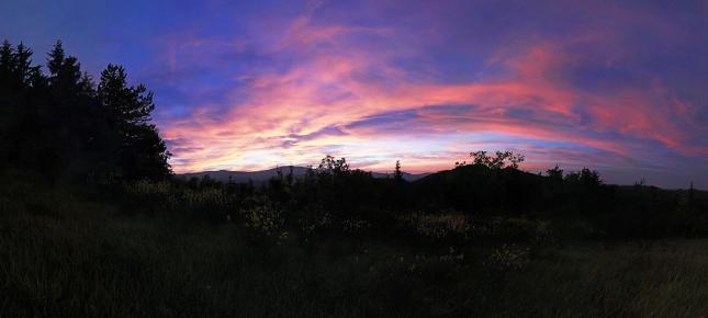 Wolkenleuchten Bild auf Leinwand